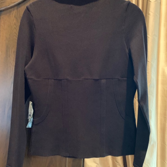 Etcetera Zip Cardigan Sweater in espresso - Picture 2 of 3